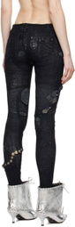 ALL-IN Black Jewelry Tights Jeans