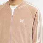 Needles Men's Velour Track Jacket in Old Rose