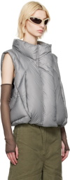 Entire Studios SSENSE Exclusive Gray Grid Down Vest