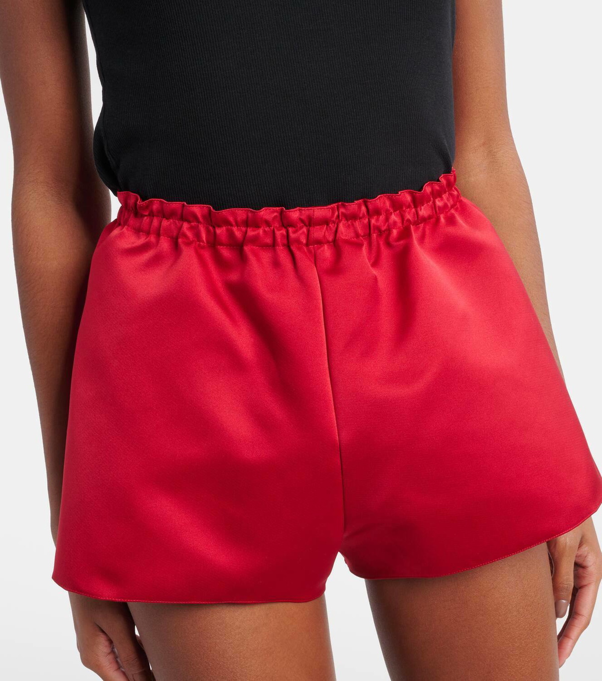 Giambattista Valli High-rise satin shorts