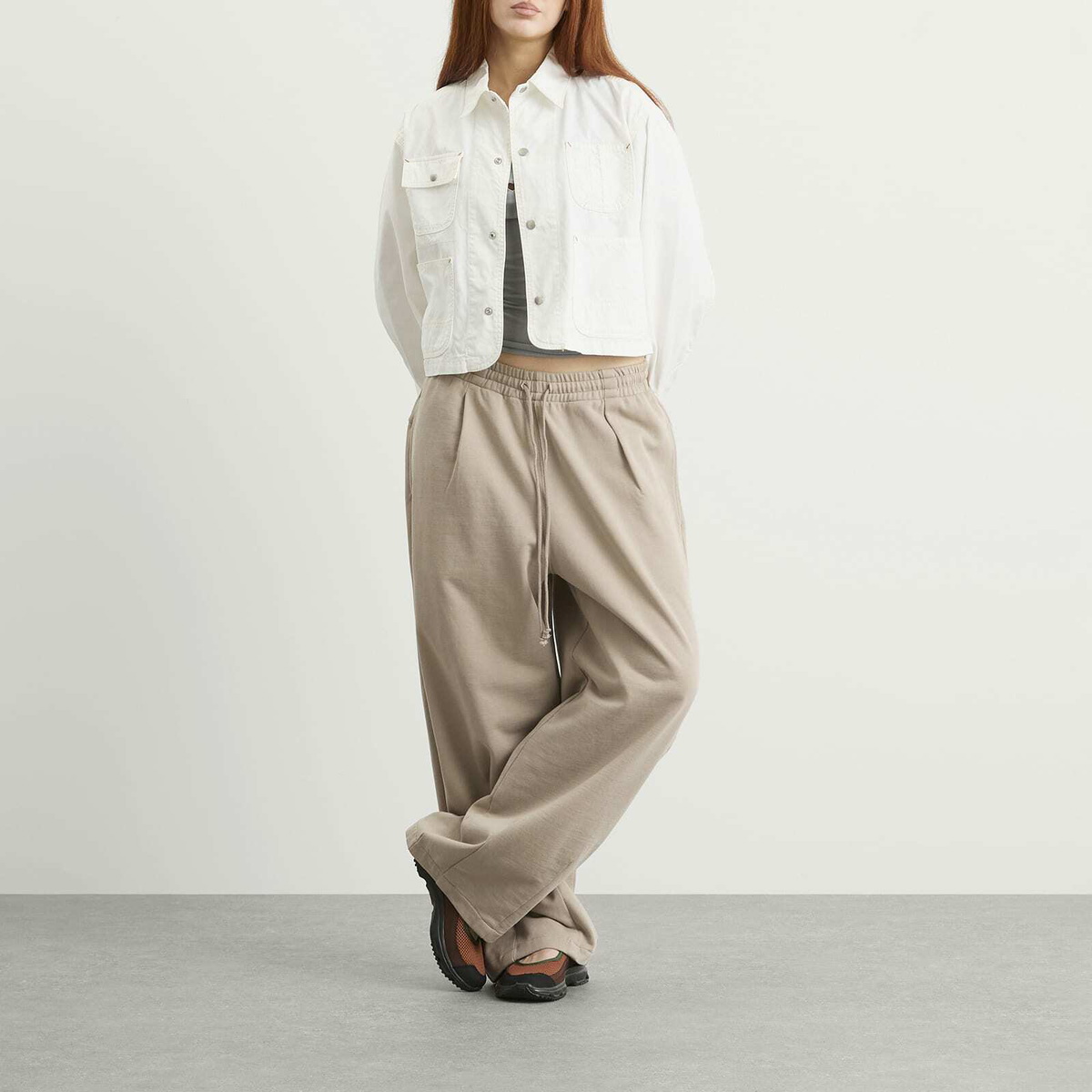 Story mfg. Women's Geo Joggers in Soft Grey