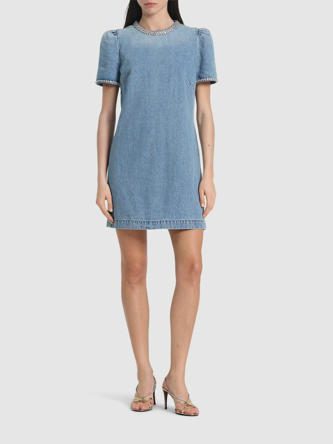 【Zimmermann】CRUSH EMBELLISHED DENIM DRESS デニム ミニ Crush Embellished Denim Dress Blue Moon Online | Zimmermann