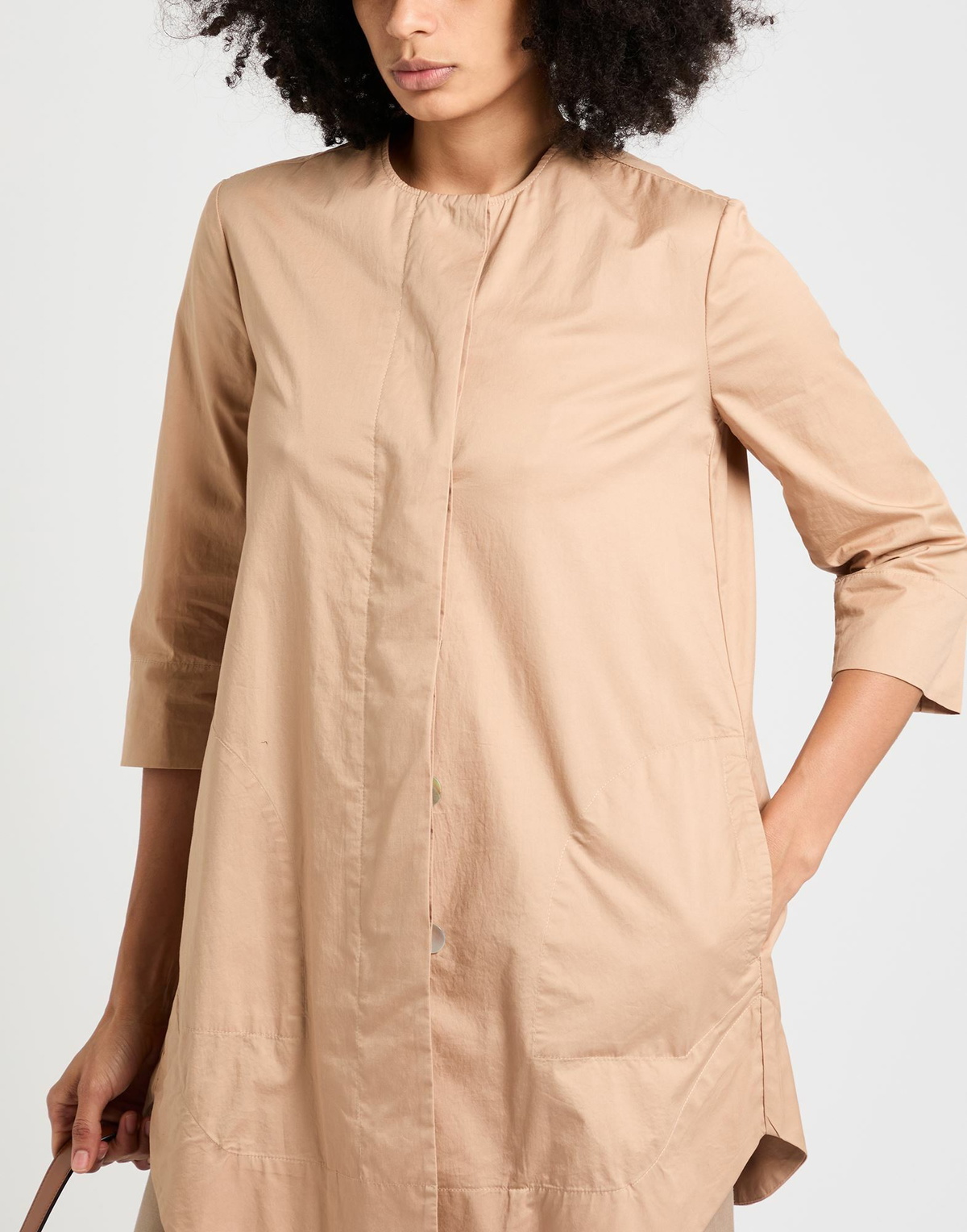 Alessia Santi Womens Overcoat & Trench Coat in Beige