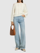 ALBERTA FERRETTI Wool Knit Crewneck Sweater