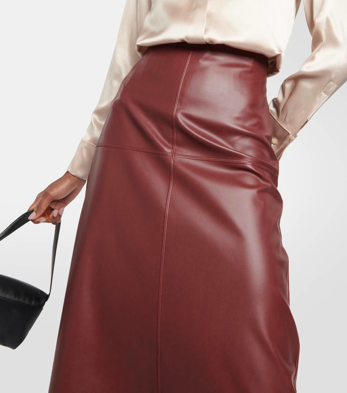 Max Mara Leisure Renata faux leather midi skirt