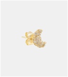 Sydney Evan Croissant Small 14kt gold stud earrings with diamonds