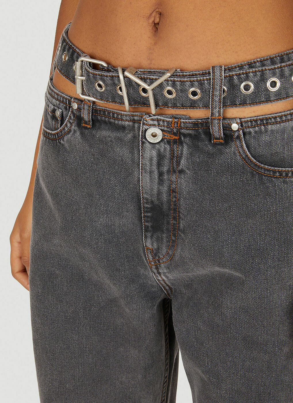 Y Belt Jeans in Grey Y/Project