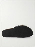 JW Anderson - Chain-Embellished Leather Sandals - Black