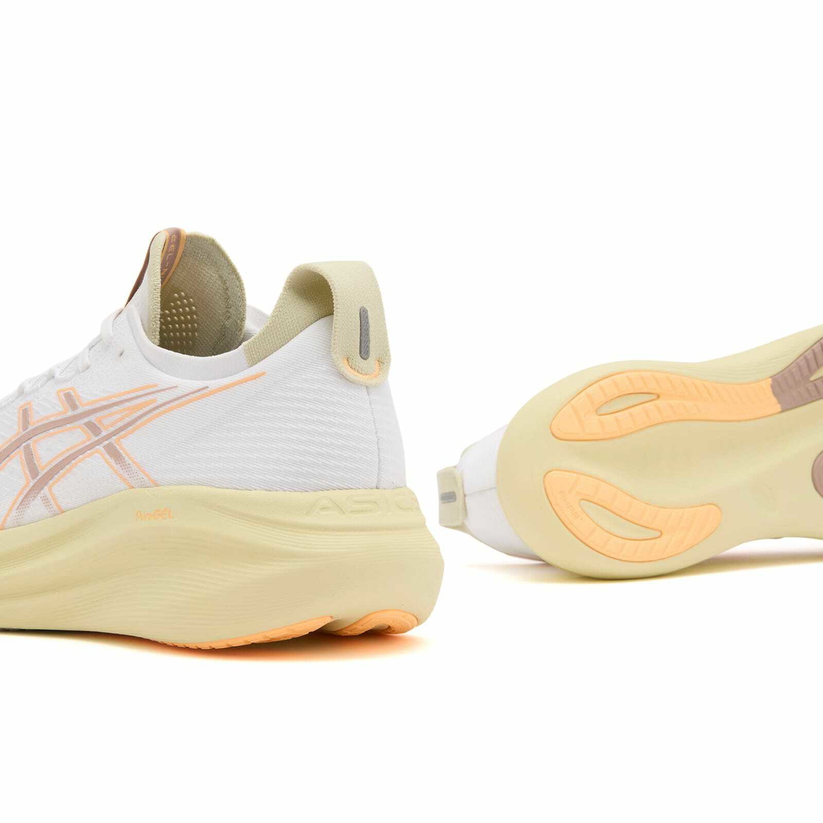 Asics Running GEL-NIMBUS 27 in White/Fawn