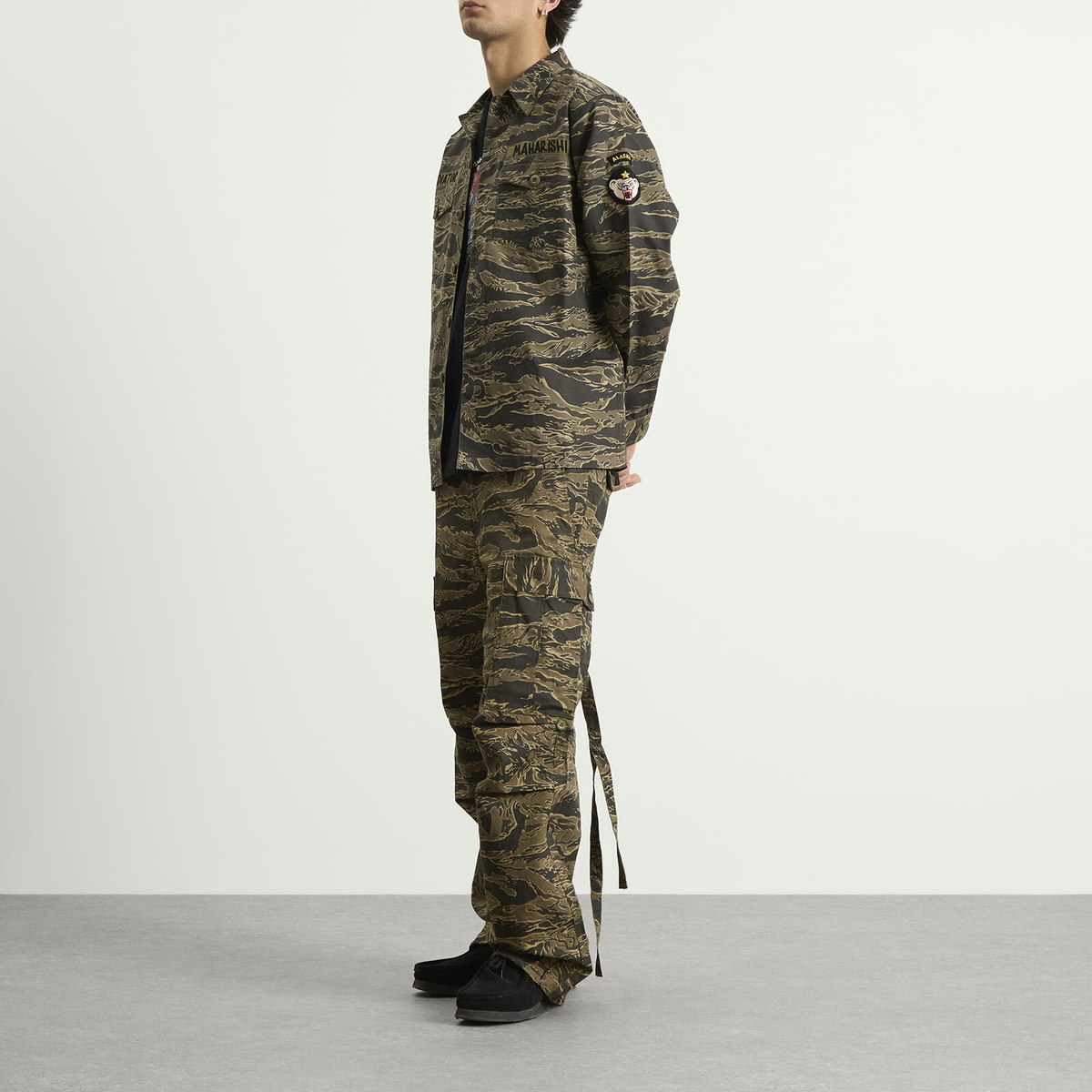 Maharishi Men's Bonsai Tigerstripe Loose Snopants in Mint Gold