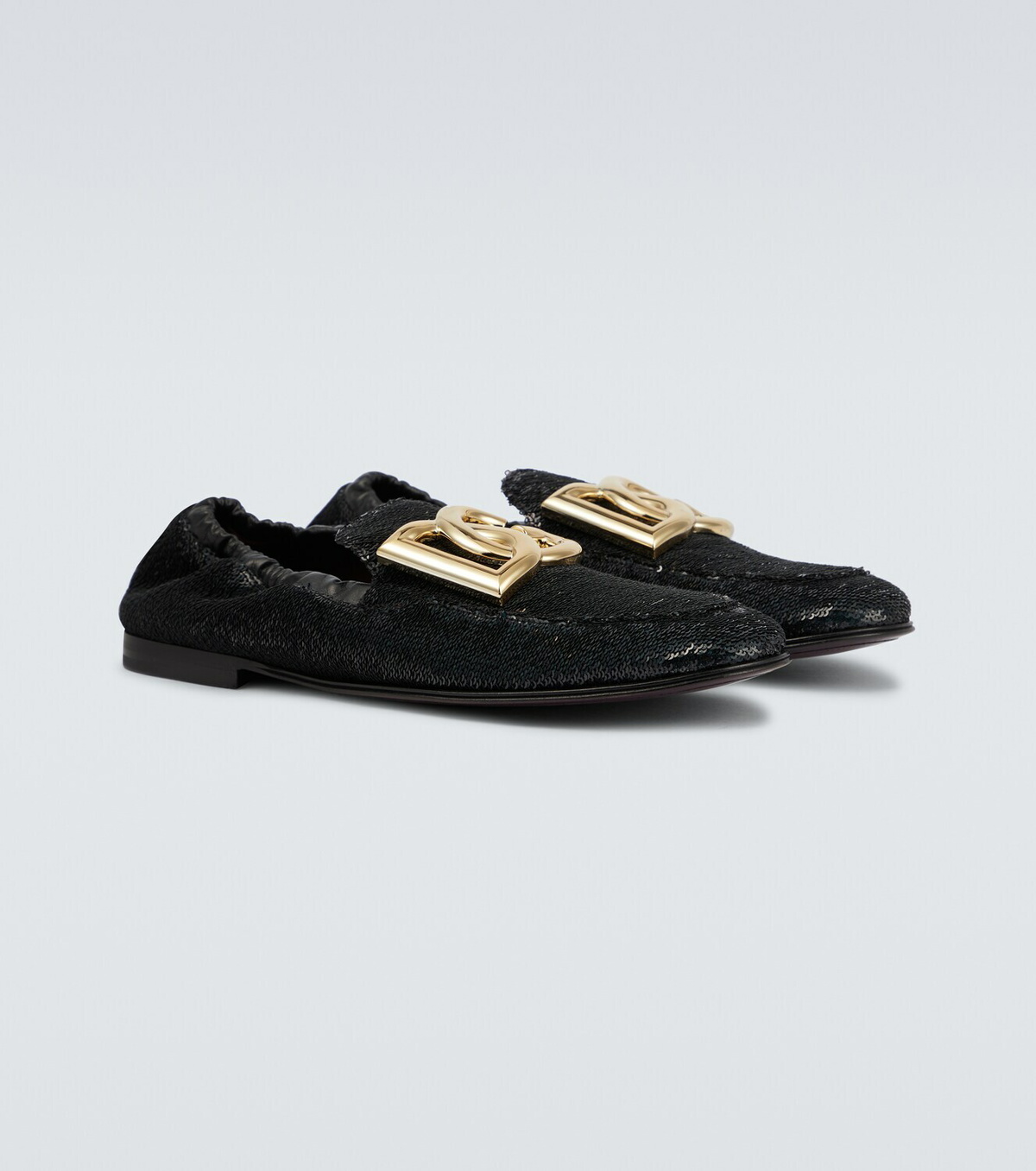 Dolce & Gabbana Sequined Leather Loafers with Rubber Sole Dolce & Gabbana Velvet Sequined Loafers | Sendegaro ZA main image 4