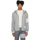 Thom Browne Grey 4-Bar Half and Half Hoodie