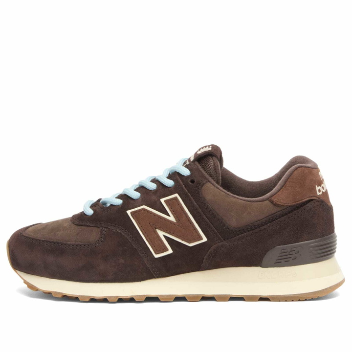 Photo: New Balance Women's 574 Sneaker in Darker Grey Matter/Darker Sea Salt