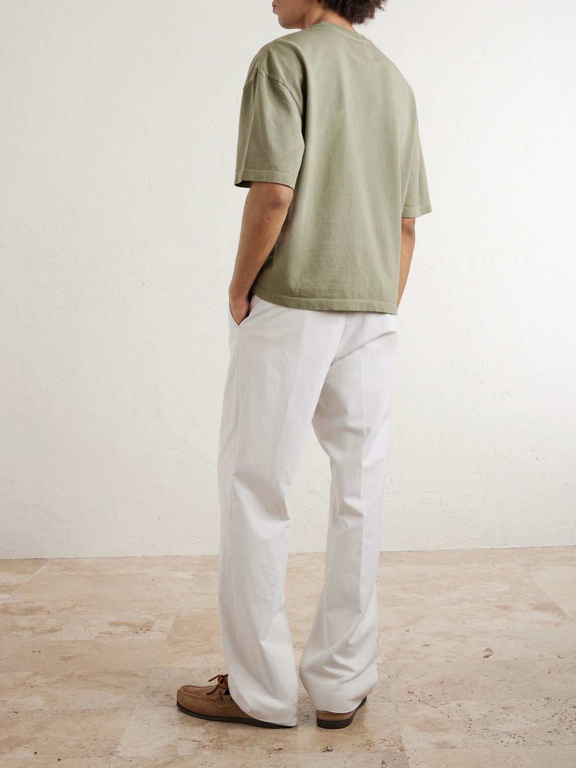 The Elder Statesman - Playa Cotton and Cashmere-Blend T-Shirt - Green