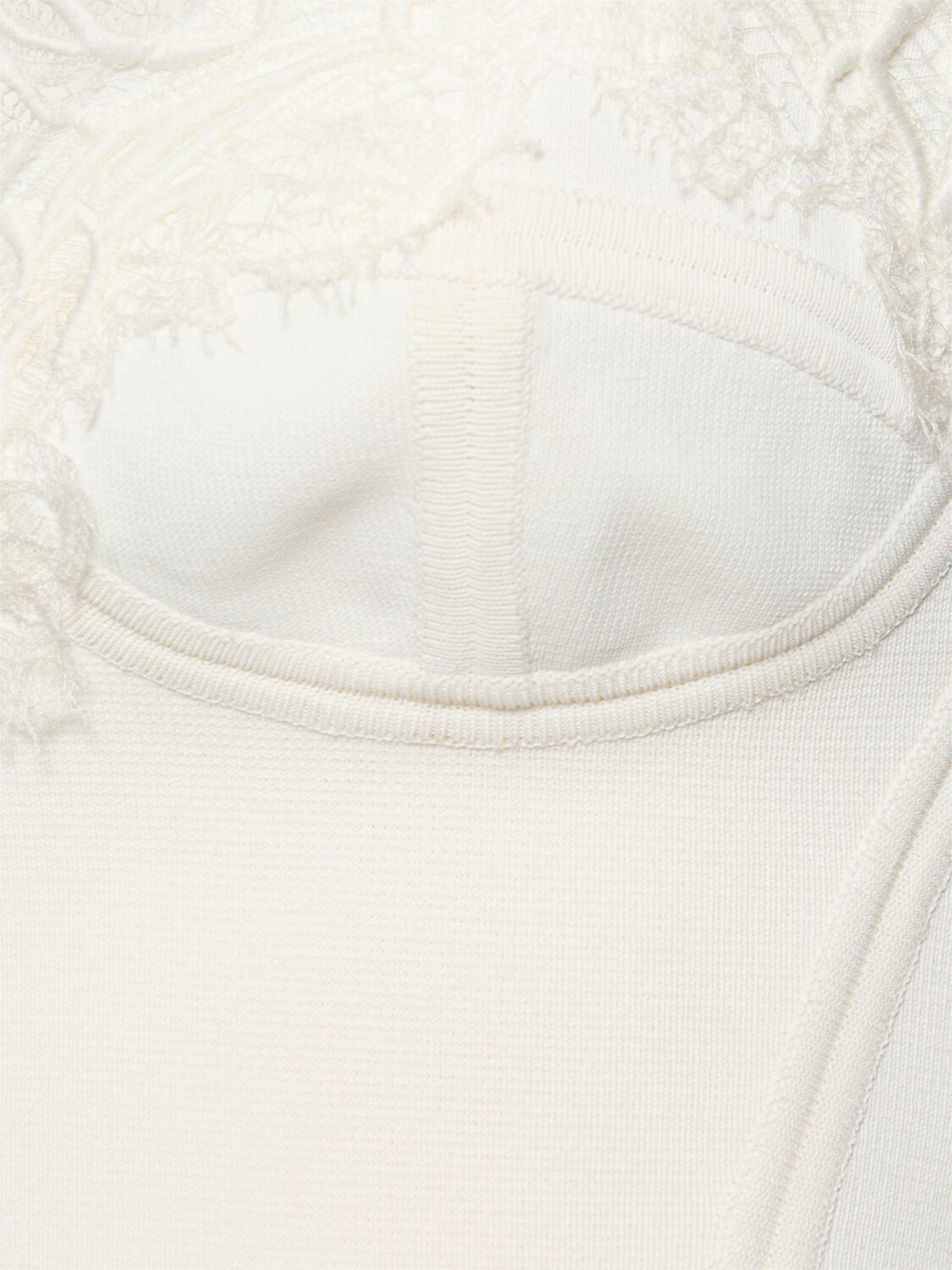 ERMANNO SCERVINO Embroidered Knit Cropped Top Ermanno Scervino