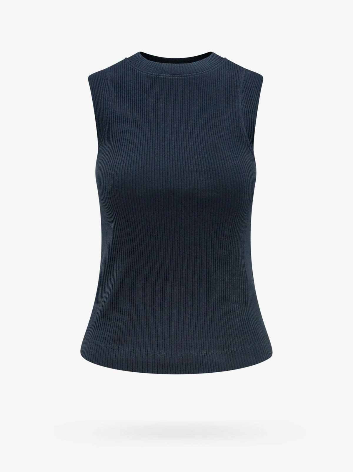 BRUNELLO CUCINELLI Stretch-Silk Satin Tank Top in Blue