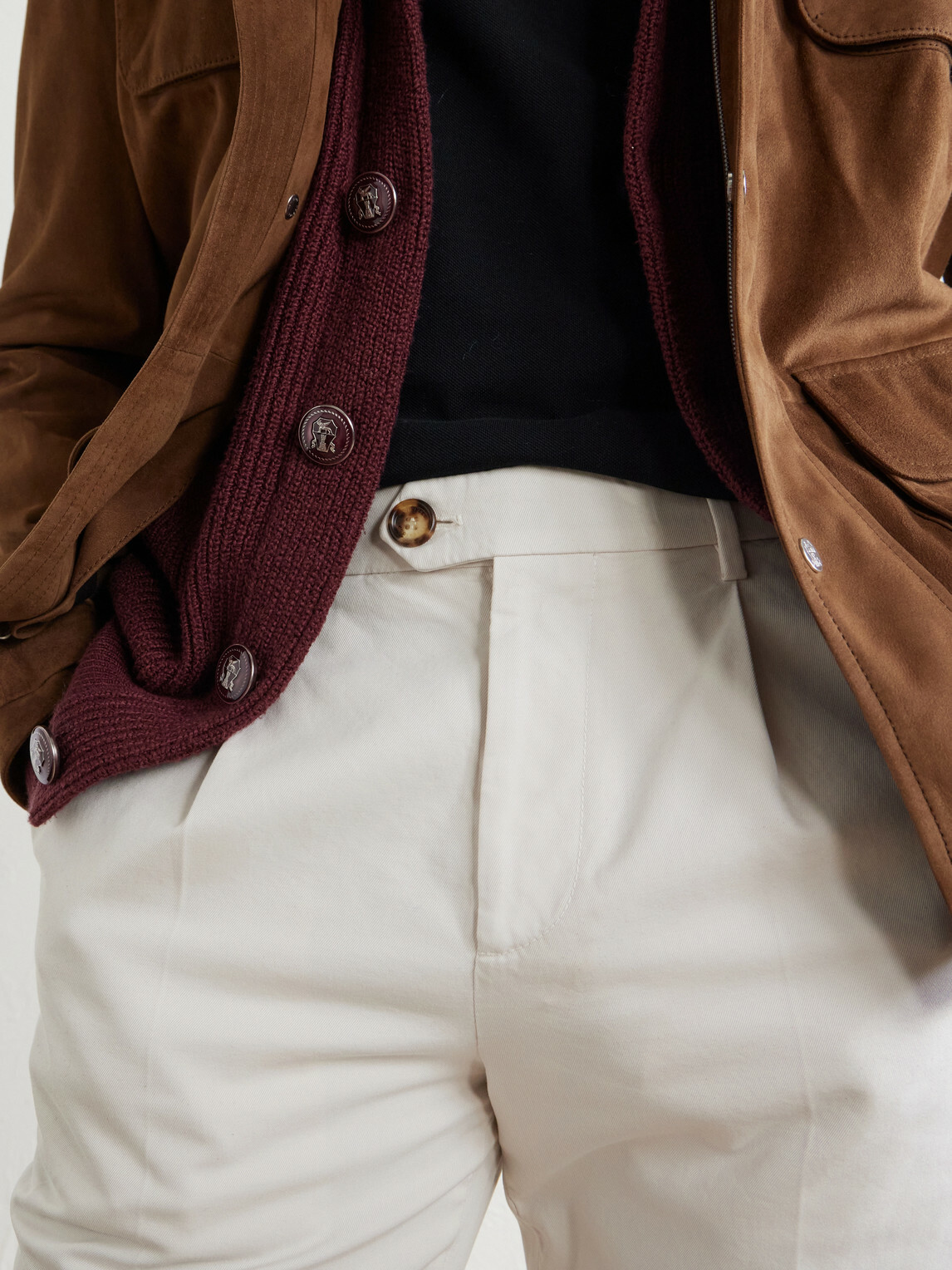 Brunello Cucinelli - Straight-Leg Pleated Cotton-Twill Trousers - Neutrals