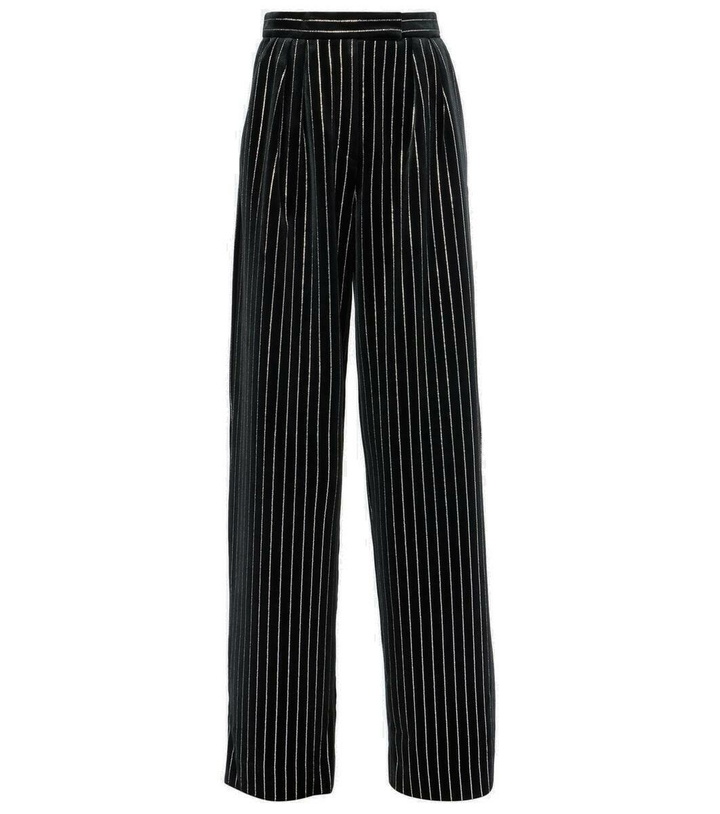 Photo: Alex Perry Embellished velvet straight pants