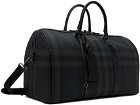 Burberry Black Faux-Leather Duffle Bag