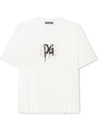 DOLCE & GABBANA - Logo-Print Cotton-Blend Jersey T-Shirt - White