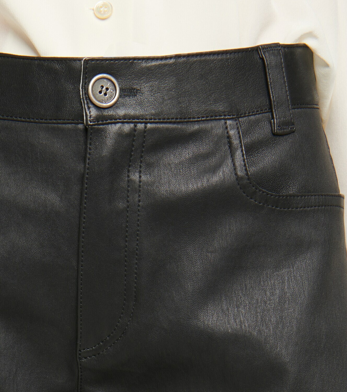 Stouls Sofiane leather Bermuda shorts