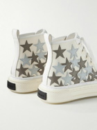 AMIRI - Stars Court Leather and Rubber-Trimmed Appliquéd Canvas High-Top Sneakers - Neutrals