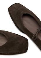 Alohas Swat Suede Ballet Flats Brown