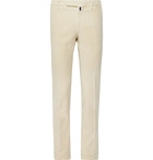 Incotex - Slim-Fit Garment-Dyed Stretch-Cotton Moleskin Trousers - Cream