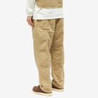 s.k manor hill Men's Nest Pant in Tan Quilted Nylon