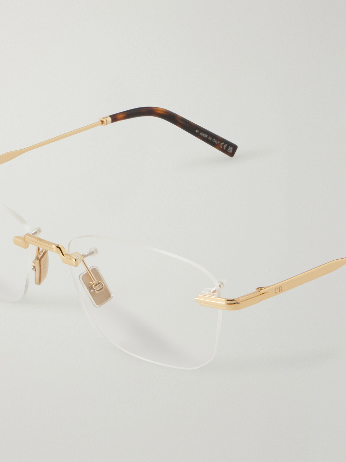 Dior Eyewear - Black Suito S27U D-Frame Gold-Tone and Acetate Glasses