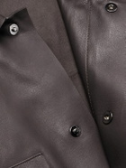 Canali - Leather Overshirt - Brown