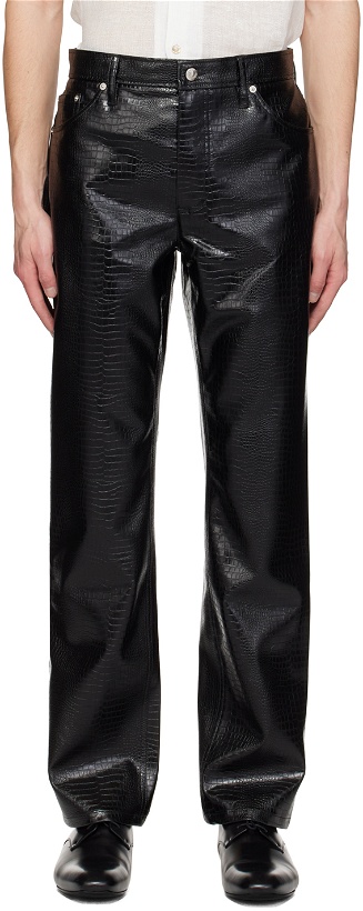 Photo: Séfr Black Londre Faux-Leather Trousers
