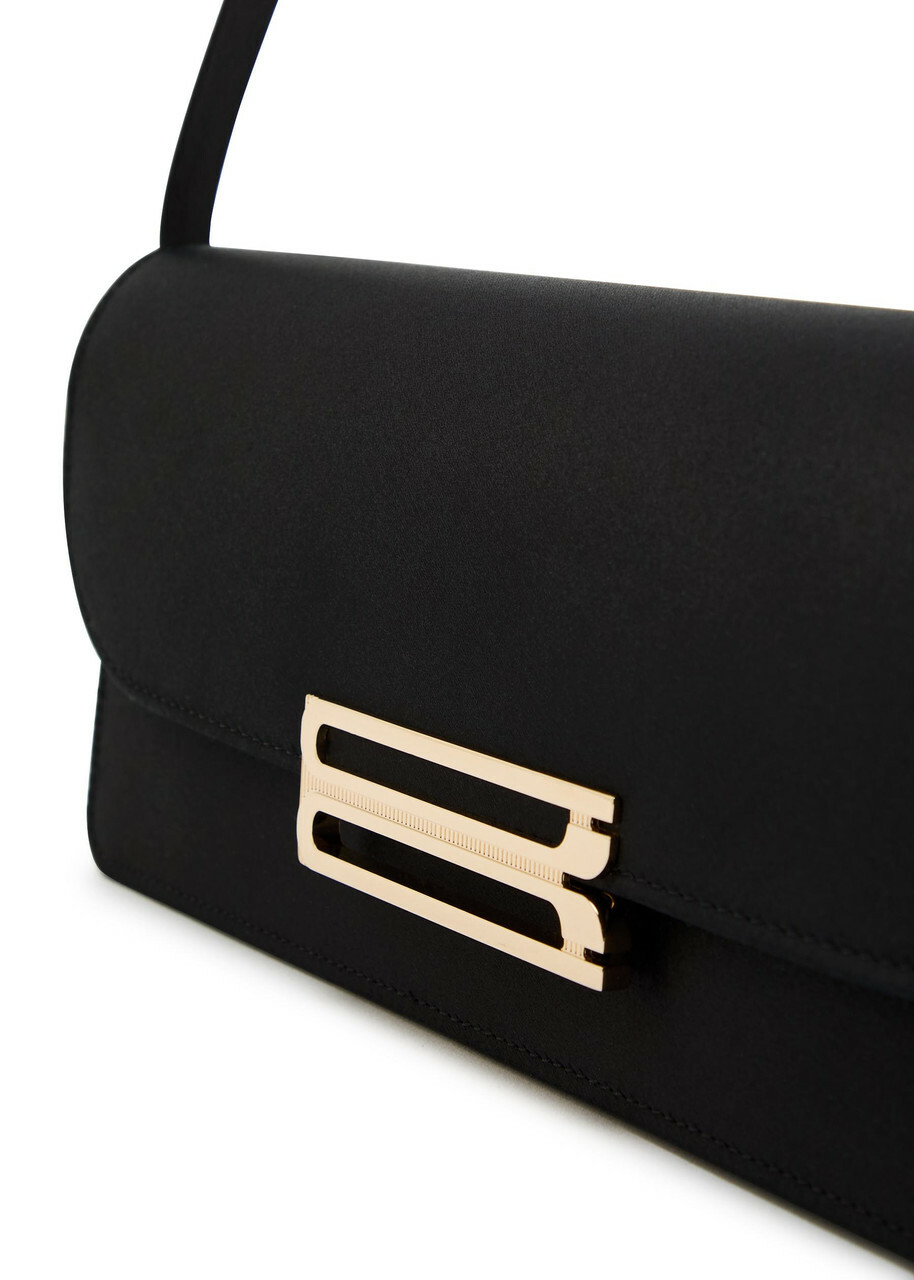 Victoria Beckham Dorian East-west Satin Clutch - Black - One Size