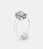 Persée Floating 18kt white gold ring with diamonds