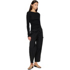 St. Agni Black Wool Long Sleeve Baby T-shirt