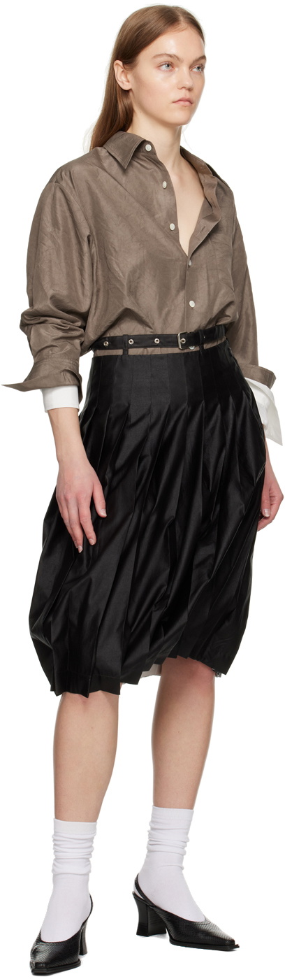 UMBER POSTPAST Taupe Mud-Dyed Shirt