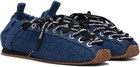 GANNI Navy Sporty Ballerina Flats