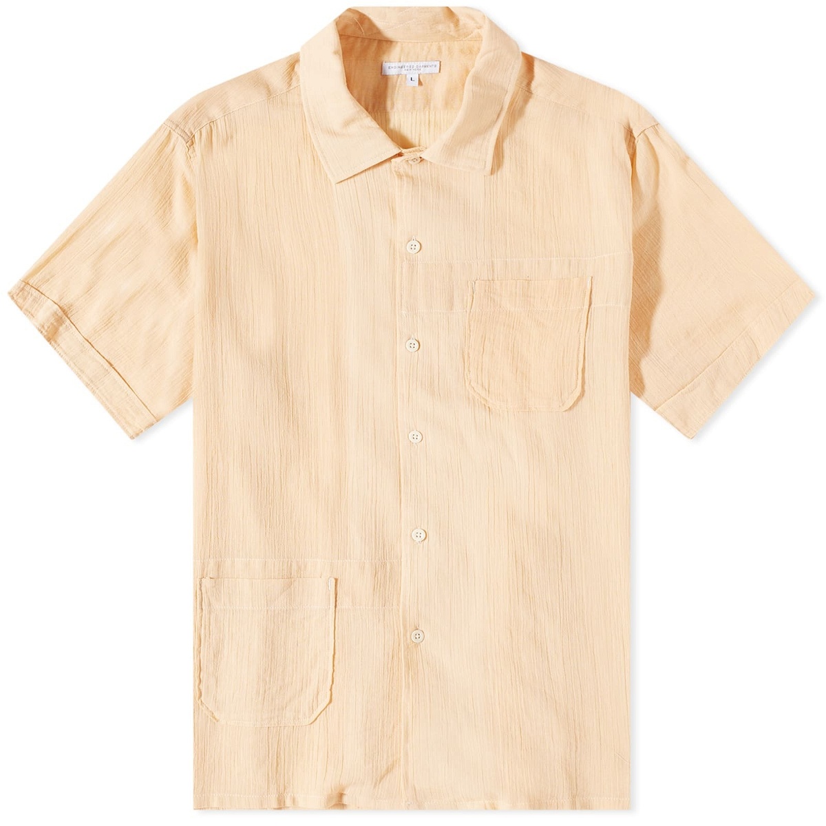 Engineered Garments Men's Camp Shirt in Coral Cotton Crepe Engineered ...