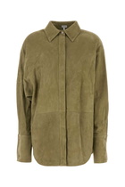 Loewe Sage Green Suede Shirt