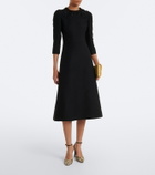 Valentino Crepe Couture embellished midi dress