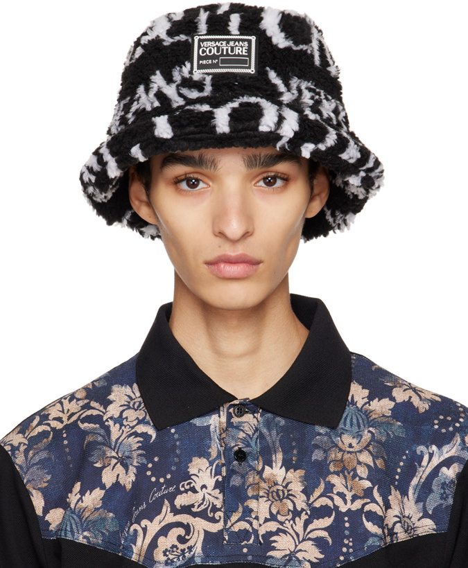 Photo: Versace Jeans Couture Black & White Tapestry Bucket Hat