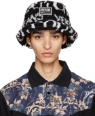 Versace Jeans Couture Black & White Tapestry Bucket Hat