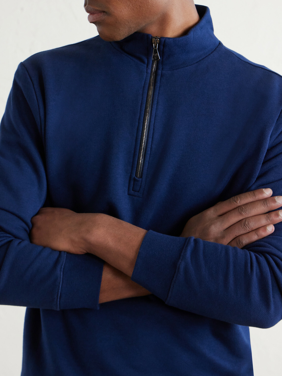 Derek Rose - Quinn Cotton and Modal-Blend Jersey Half-Zip Sweatshirt - Blue