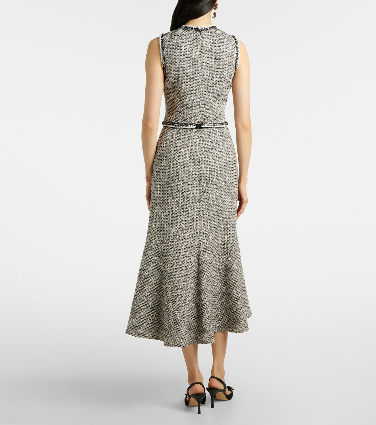 Safiyaa Andrea tweed midi dress