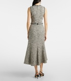 Safiyaa Andrea tweed midi dress