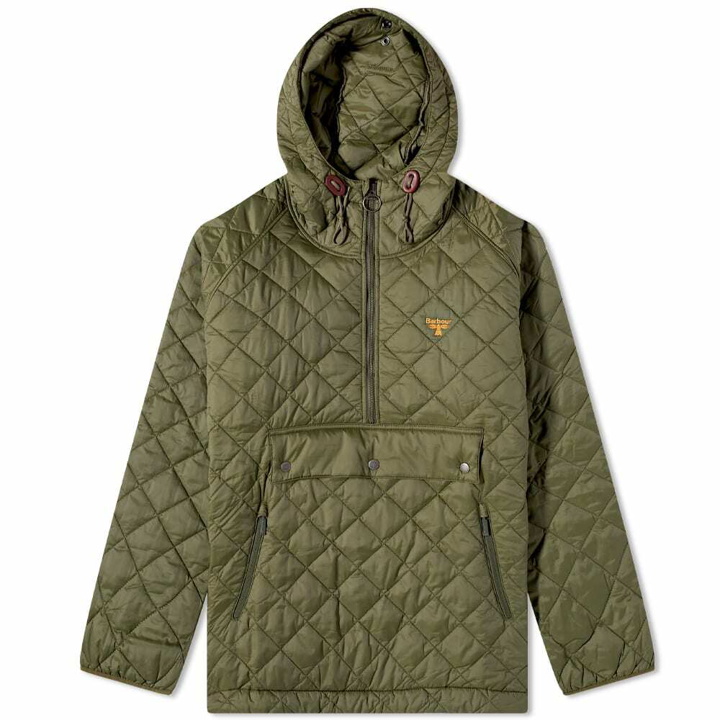 Photo: Barbour Men's Beacon Overhead Quilted Jacket in Olive