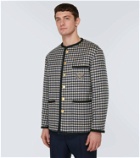 Gucci Interlocking G gingham wool jacket