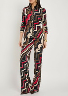 Pucci Istrice Printed Satin Trousers Red