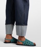 JW Anderson Twisted embroidered straight jeans
