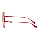 Dior Red Oversized Aviator DIORCAMPS Sunglasses